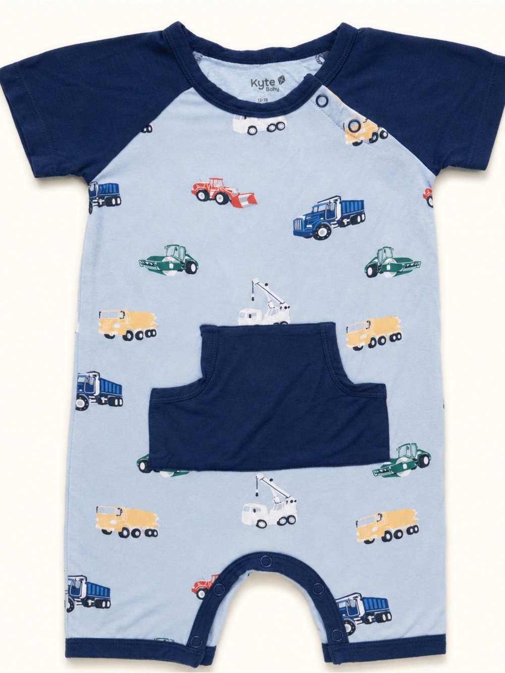 Kyte baby bamboo sleep construction trucks shortall 12-18m